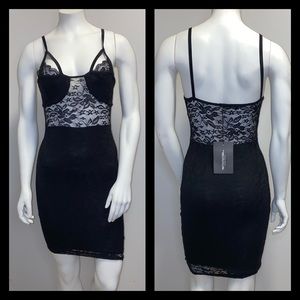 NWT Black Lace Mini Bodycon dress